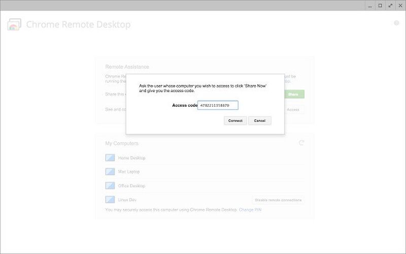 Скриншот 1 программы Chrome Remote Desktop