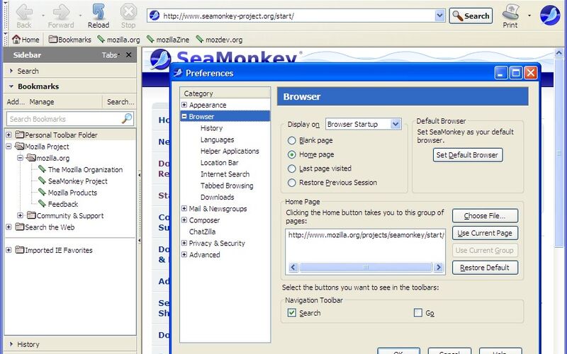Скриншот 1 программы SeaMonkey