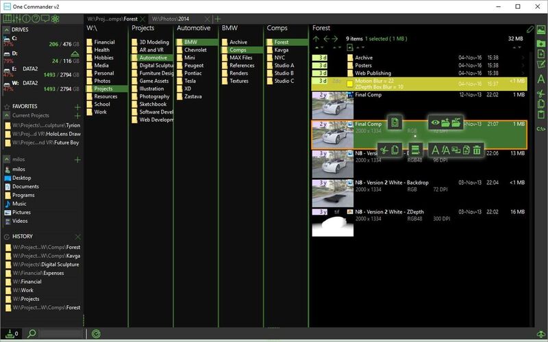 Скриншот 1 программы One Commander