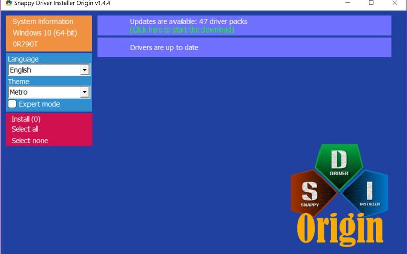 Скриншот 1 программы Snappy Driver Installer Origin