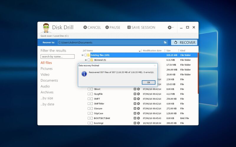 Скриншот 1 программы Disk Drill