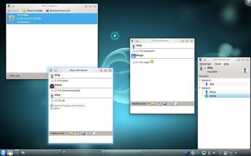 Скриншот 1 программы LAN Messenger