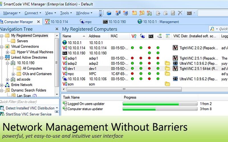 Скриншот 1 программы SmartCode VNC Manager