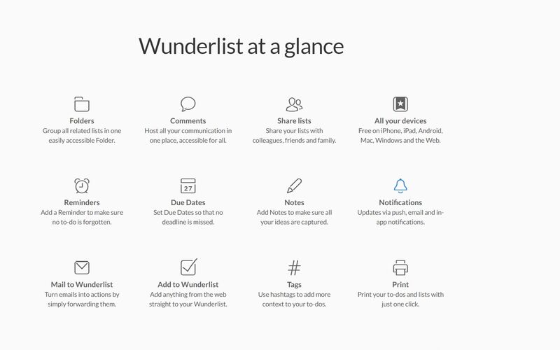 Скриншот 1 программы Wunderlist