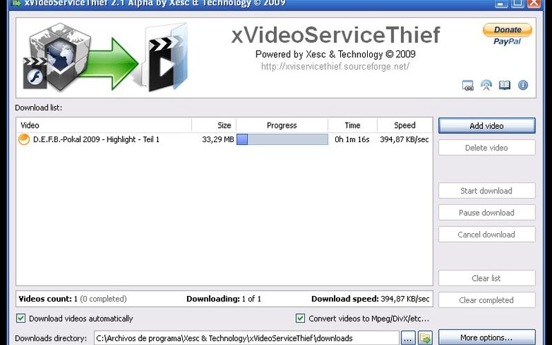 Скриншот 1 программы xVideoServiceThief