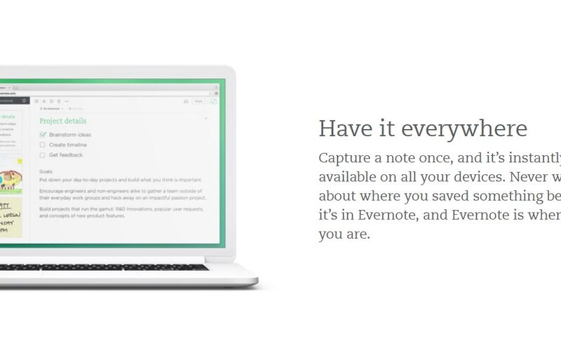 Скриншот 1 программы Evernote