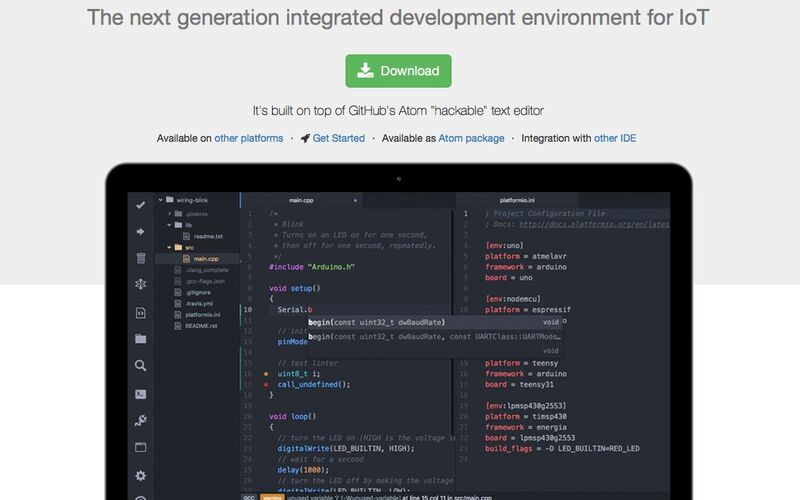 Скриншот 1 программы PlatformIO IDE