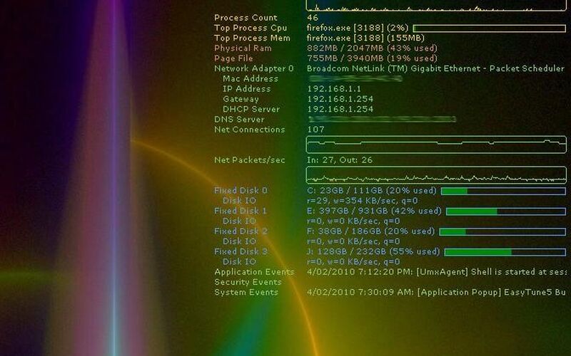 Скриншот 1 программы Desktop Info