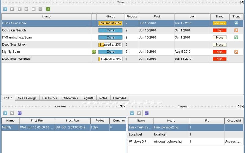 Скриншот 1 программы OpenVAS