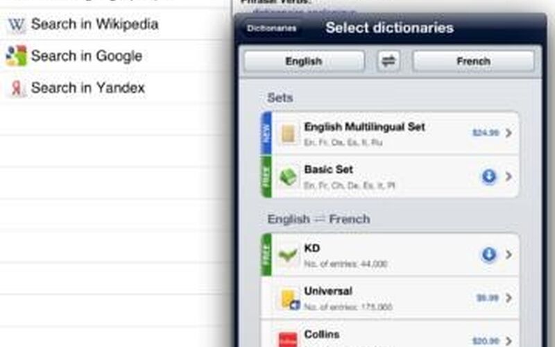 Скриншот 1 программы ABBYY Lingvo Dictionaries