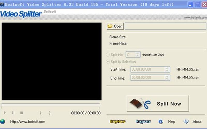 Скриншот 1 программы Boilsoft Video Splitter