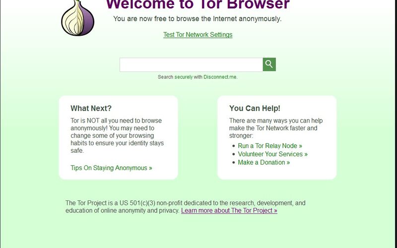 Скриншот 1 программы Tor