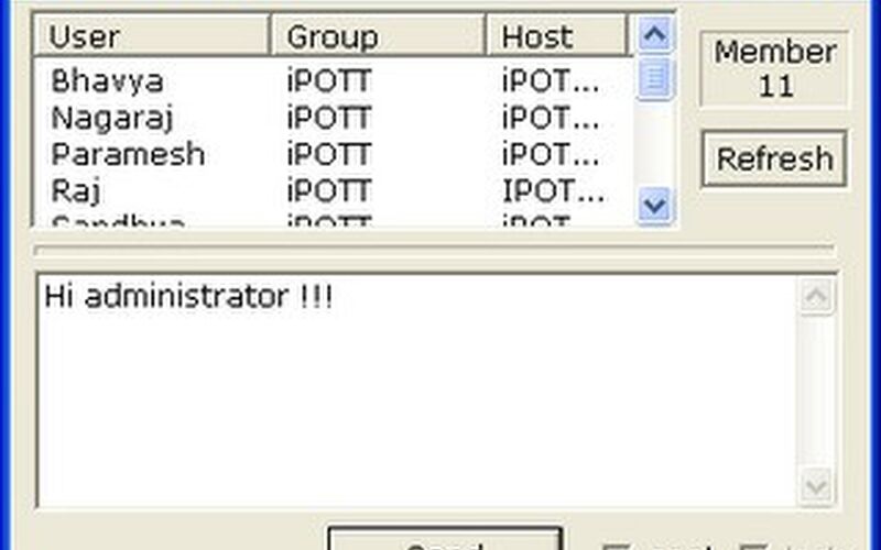 Скриншот 1 программы IP Messenger