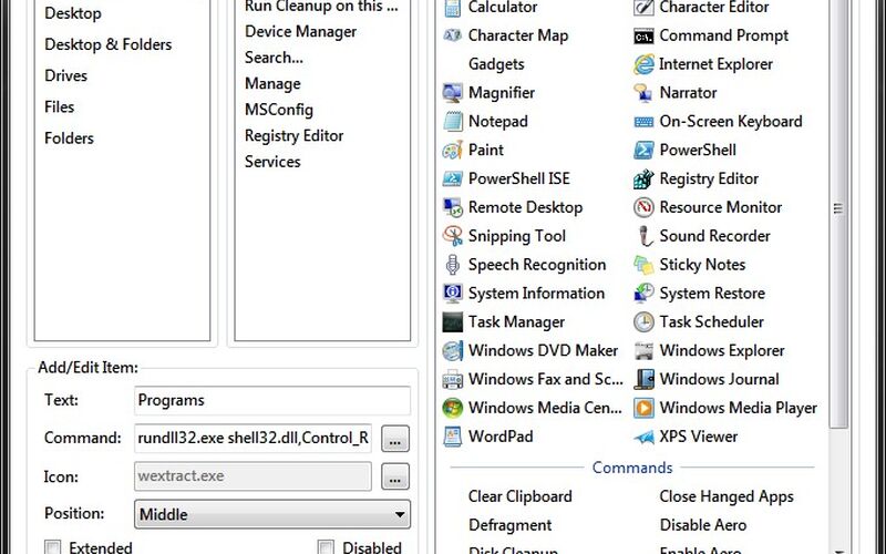 Скриншот 1 программы Ultimate Windows Context Menu Customizer
