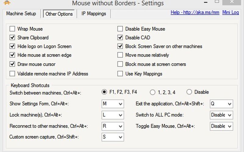 Скриншот 1 программы Mouse without Borders