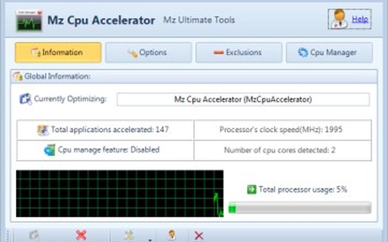 Скриншот 1 программы Mz CPU Accelerator