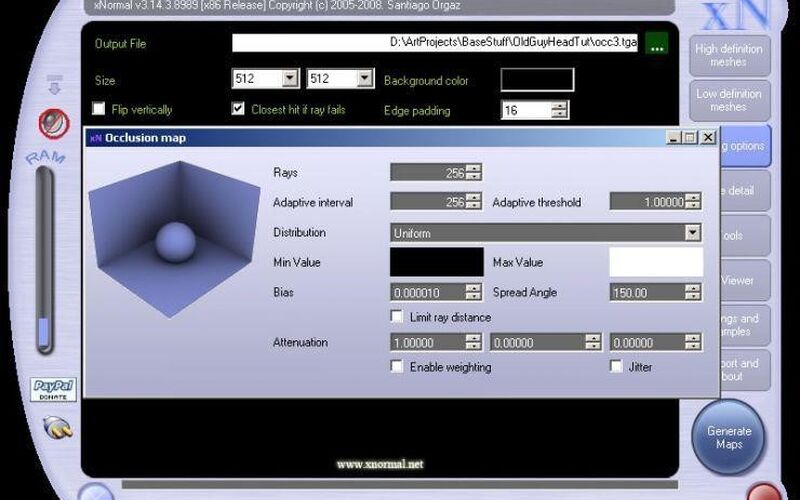 Скриншот 1 программы xNormal