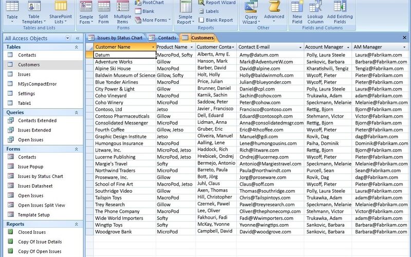 Скриншот 1 программы Microsoft Office Access