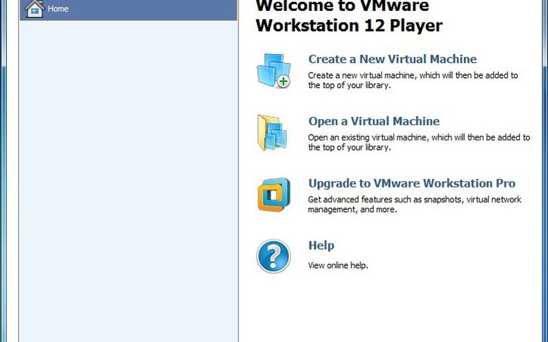 Скриншот 1 программы VMware Workstation Player