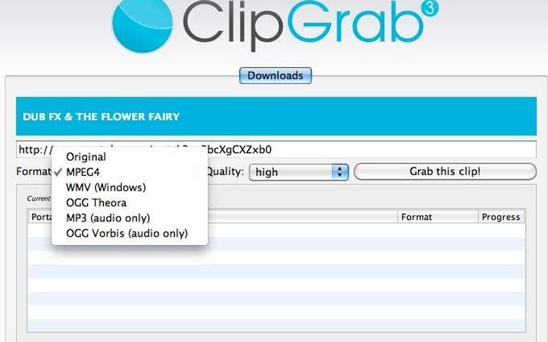 Скриншот 1 программы ClipGrab