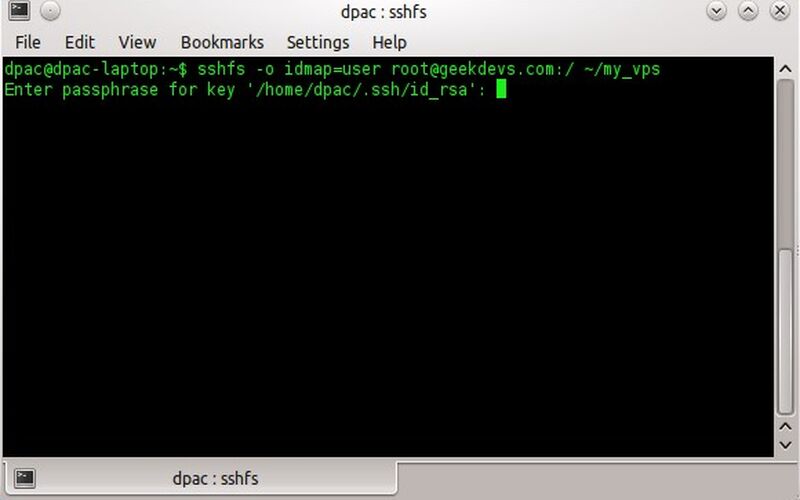 Скриншот 1 программы sshfs