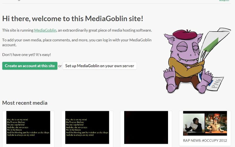 Скриншот 1 программы MediaGoblin