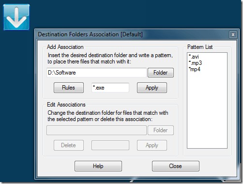 Скриншот 1 программы DropIt