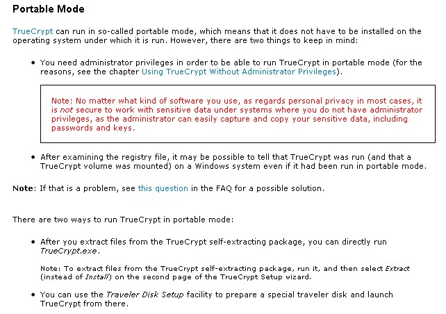 Скриншот 1 программы TrueCrypt