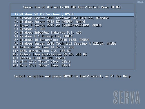 Скриншот 1 программы Serva 32/64
