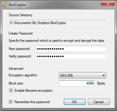 Скриншот 1 программы BoxCryptor Classic
