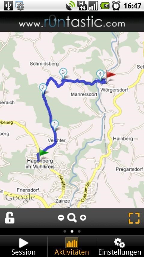 Скриншот 1 программы Runtastic