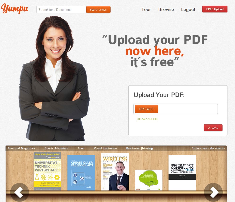 Скриншот 1 программы Yumpu.com