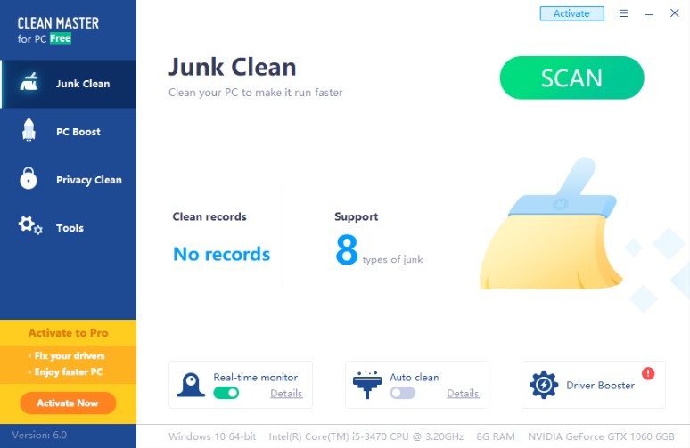 Скриншот 1 программы Clean Master
