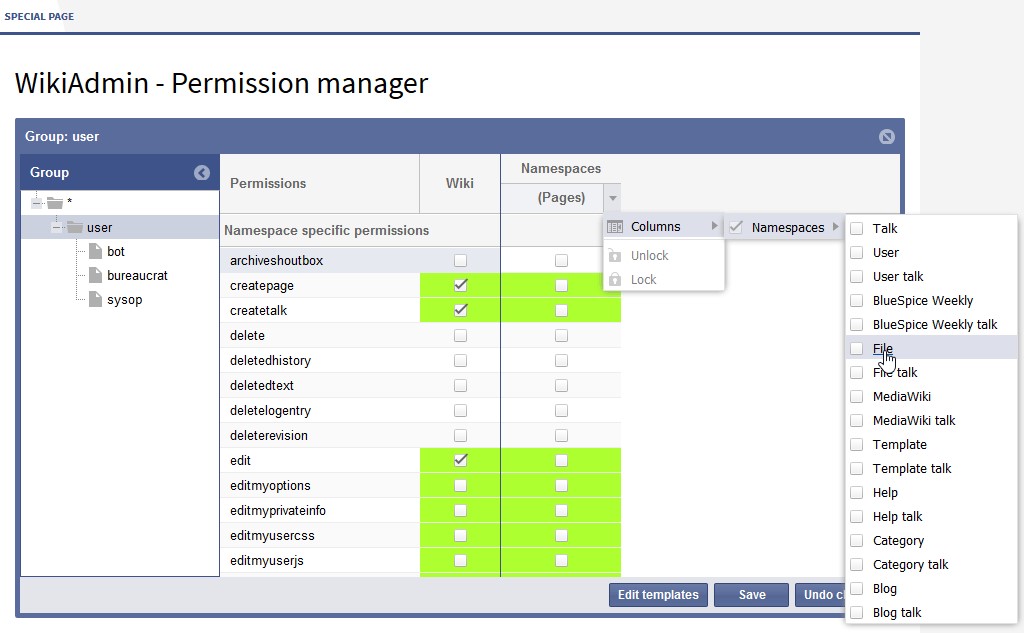 Скриншот 1 программы BlueSpice for MediaWiki