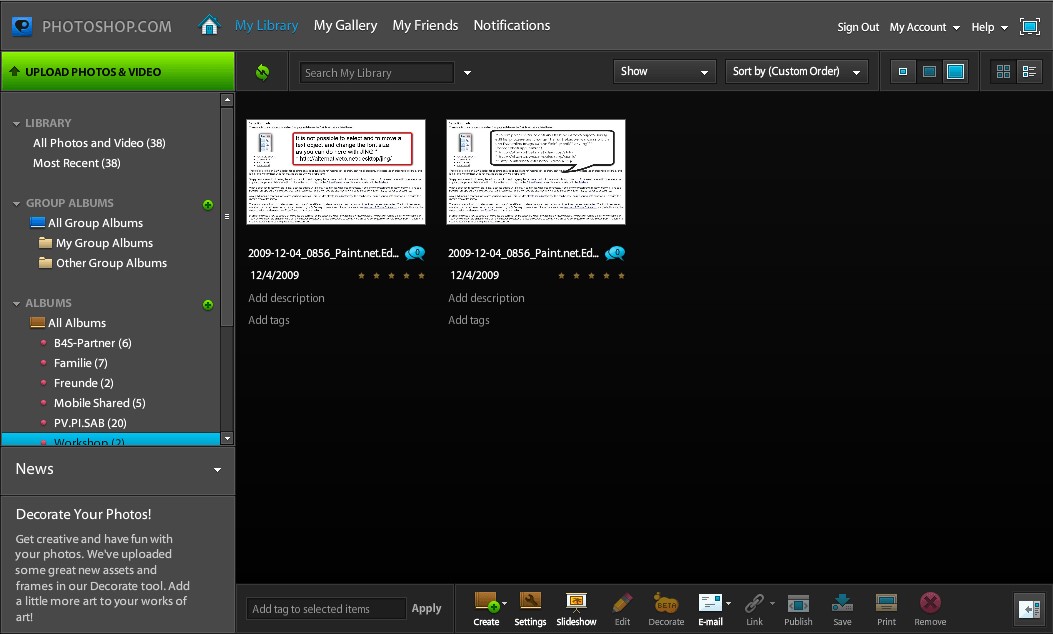 Скриншот 2 программы Adobe Photoshop Express