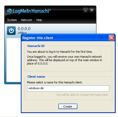Скриншот 1 программы LogMeIn Hamachi
