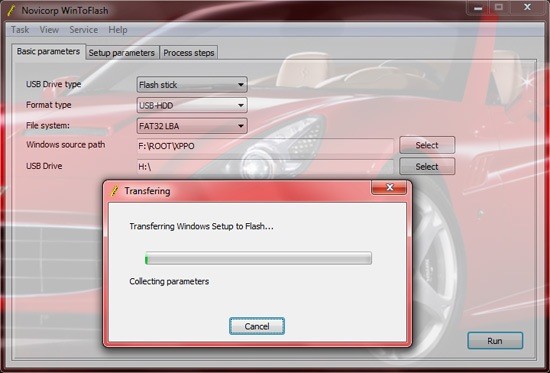 Скриншот 1 программы WinToFlash