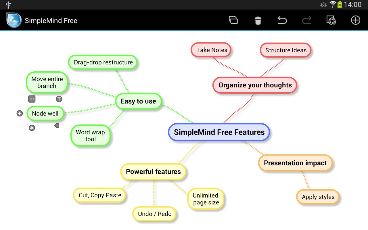 Скриншот 1 программы SimpleMind