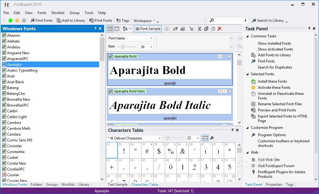 Скриншот 1 программы FontExpert
