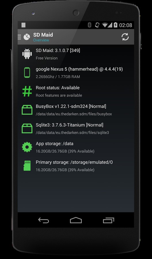 Скриншот 3 программы SD Maid