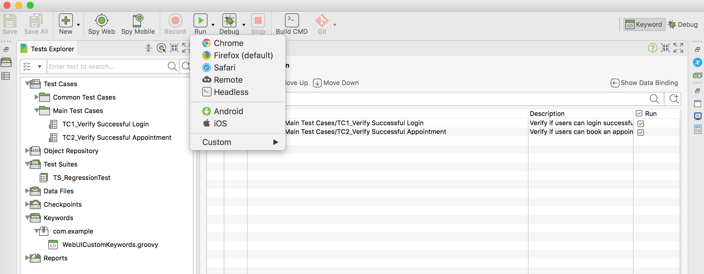 Скриншот 2 программы Katalon Studio