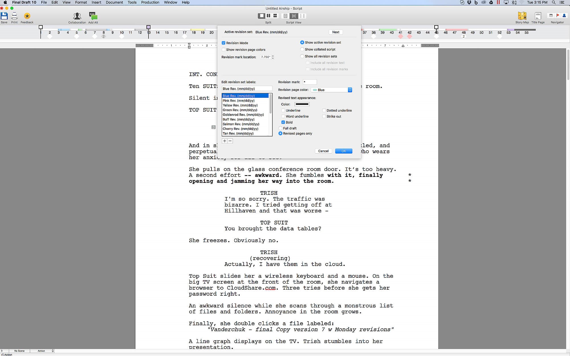 Скриншот 2 программы Final Draft