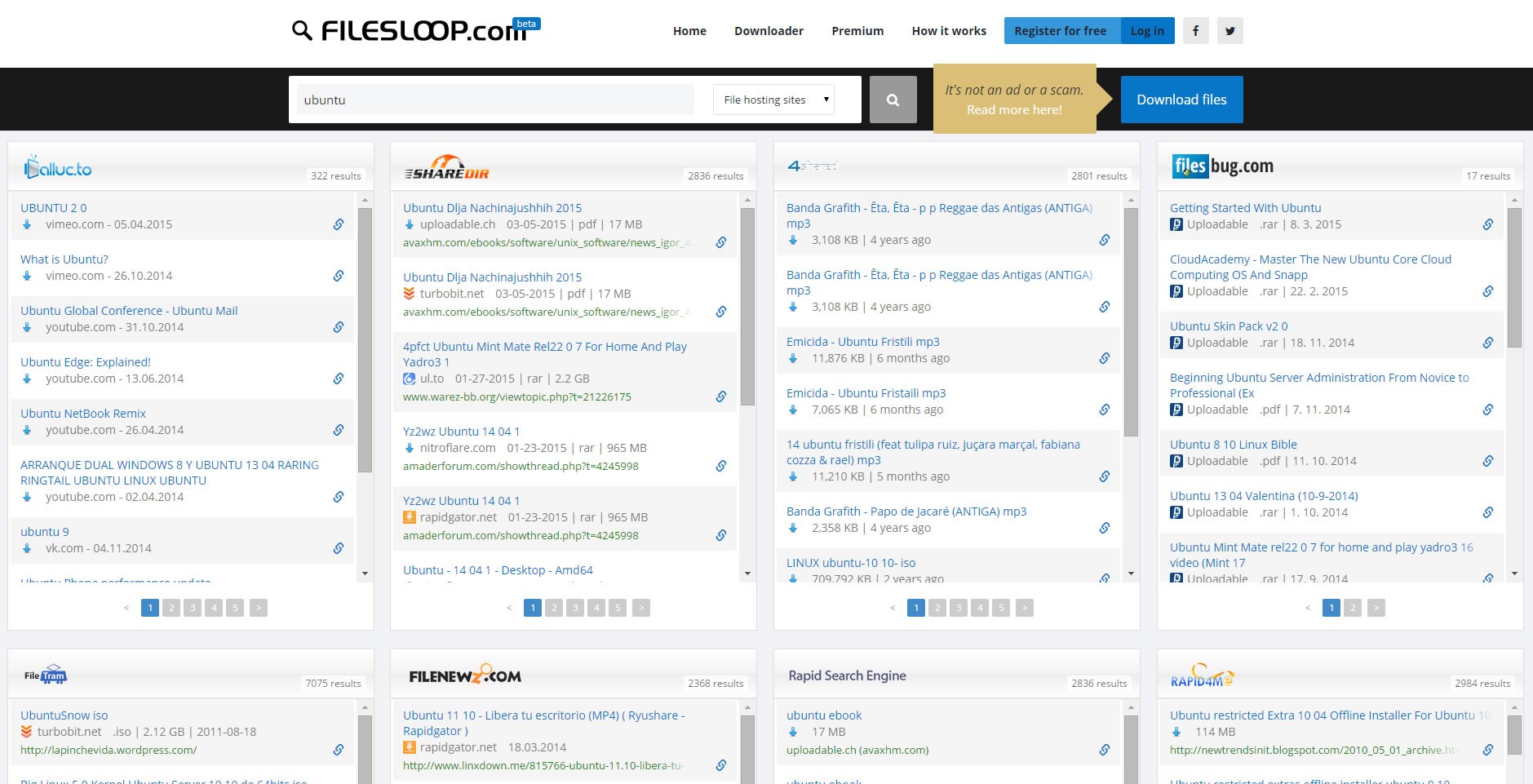 Скриншот 1 программы FilesLoop.com