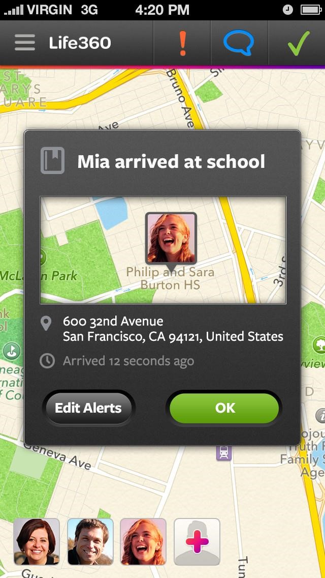 Скриншот 1 программы Life360 Family Locator