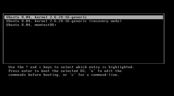 Скриншот 1 программы GRUB