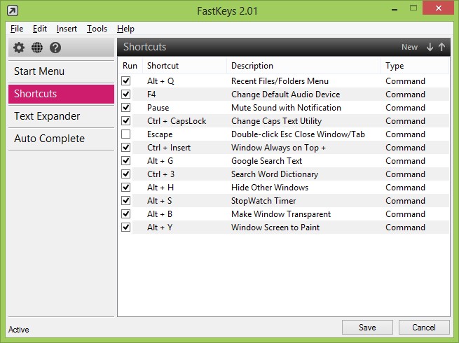 Скриншот 1 программы FastKeys