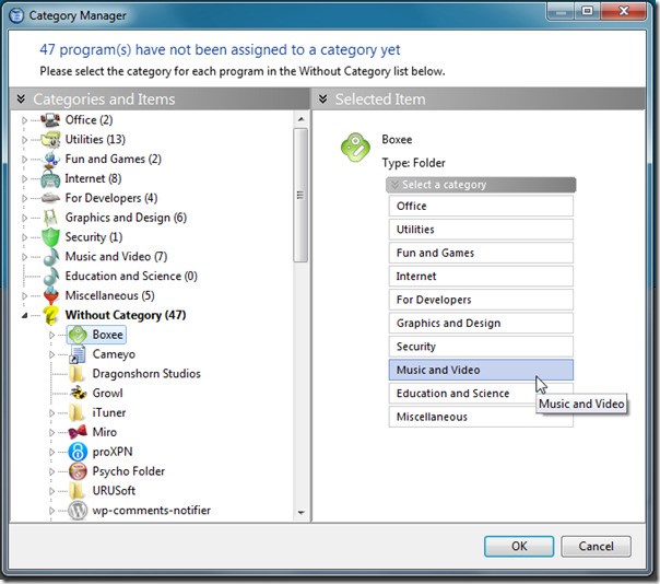 Скриншот 1 программы Handy Start Menu