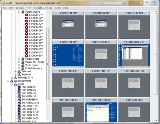 Скриншот 1 программы Remote Desktop Connection Manager