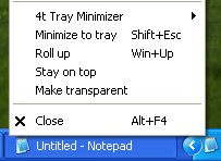 Скриншот 1 программы 4t Tray Minimizer