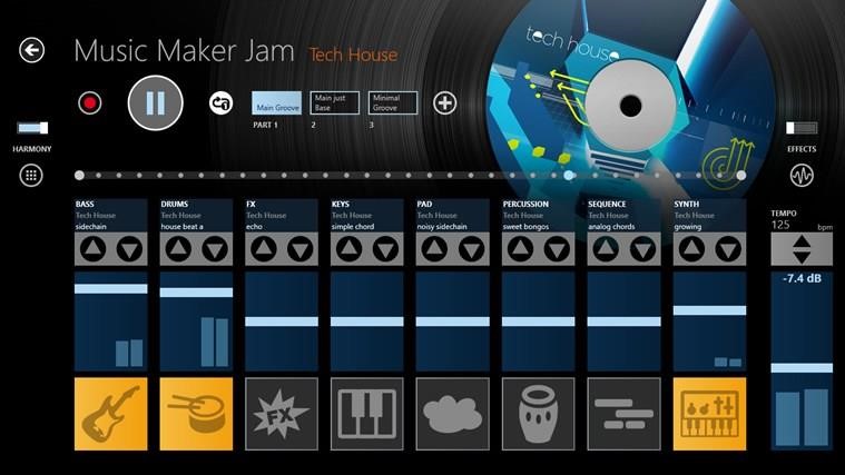 Скриншот 1 программы MAGIX Music Maker Jam